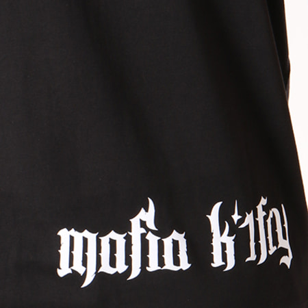 Mafia K1 Fry - Tee shirt Mafia K1 Fry Authentic Noir Typo velour Blanc