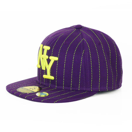Casquette Baseball Hip Hop Honour - Design Patchwork Pop Art Jaune Et Violet, Taille Unique