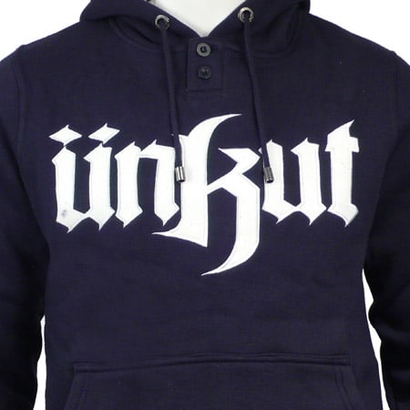 Sweat Capuche Unkut Rako Bleu Marine Typo Blanc