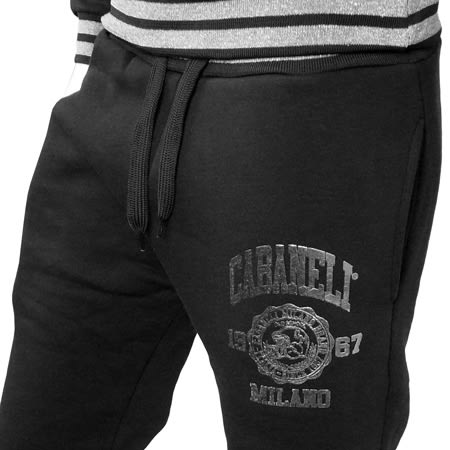Ensemble Jogging Cabaneli SP08 Noir Typo Argent