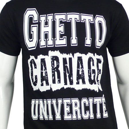 Mc Bolo - Tee Shirt Mc Bolo Ghetto Univercite Noir Typo Blanc