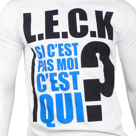Leck - Tee Shirt Leck C'Est Pas Moi Blanc Typo Bleu