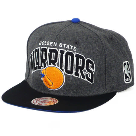 Mitchell and Ness - Casquette Mitchell And Ness Golden State Warriors Gris Vis. Noir Roi 