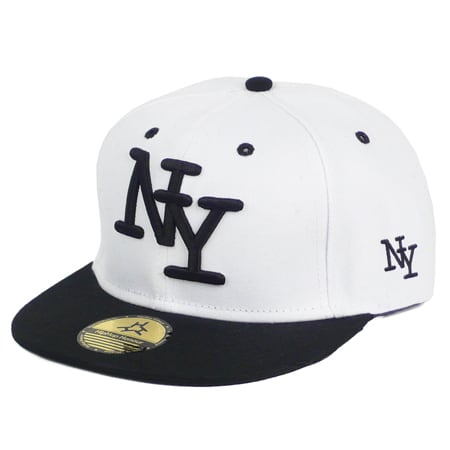 Bling Bling - Casquette Snapback Bicolore Bling NY Blanc Brodee Noir