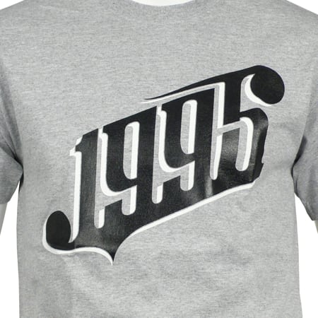 1995 - Tee Shirt Classic Logo Gris Chiné Typo Noir