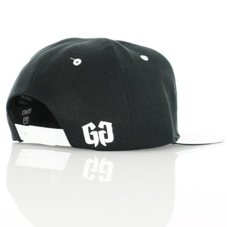 Swagg - Casquette Snapback Swagg Noire Logo Classic Blanc Visiere Blanc