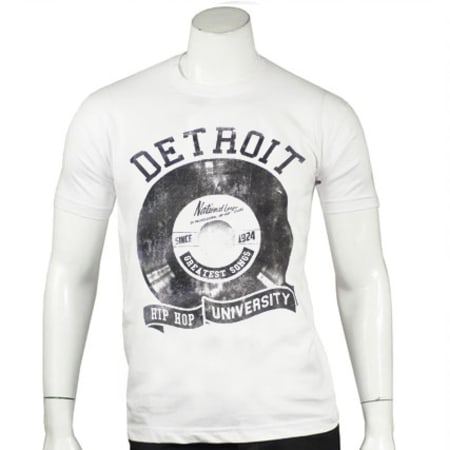 Hip Hop University - Tee Shirt Hip Hop University Detroit Blanc