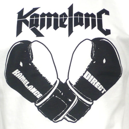 S Kal Records - Tee Shirt Kamelanc Direct Blanc Typo Noir
