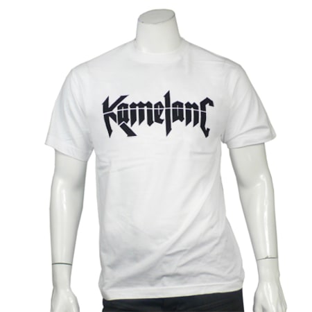 S Kal Records - Tee Shirt Kamelanc Logo Blanc Typo Noir