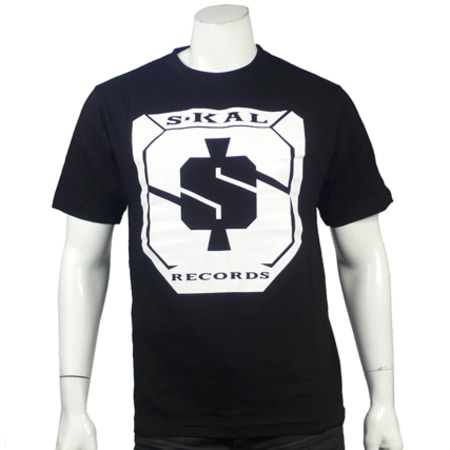 S Kal Records - Tee Shirt Skal Records Noir Typo Blanc