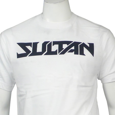 S Kal Records - Tee Shirt Sultan Logo Blanc Typo Noir