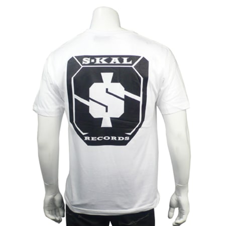 S Kal Records - Tee Shirt Sultan Logo Blanc Typo Noir
