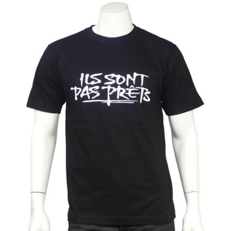 S Kal Records - Tee Shirt Sultan Ils Sont Pas Prets Noir Typo Blanc