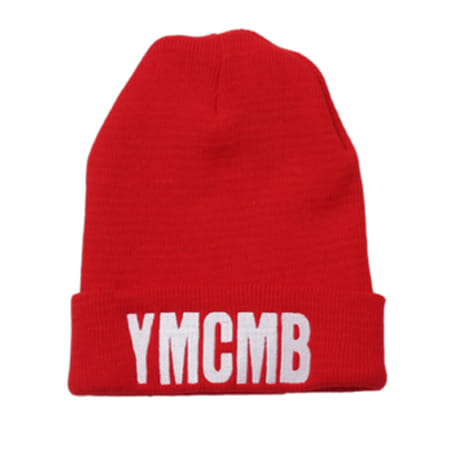 YMCMB - Bonnet YMCMB Classic Rouge Typo Blanc