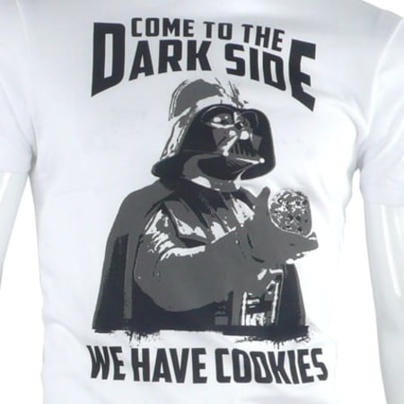 Star Wars - Tee Shirt Star Wars We Have Cookies Blanc