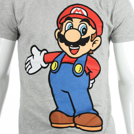 Super Mario - Tee Shirt Nintendo Super Mario Gris Chine