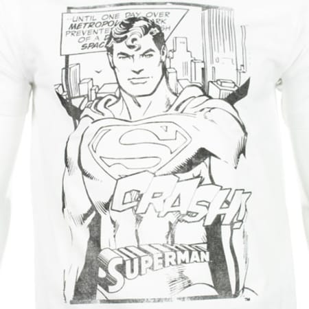 DC Comics - Tee Shirt Superman Crassh Blanc
