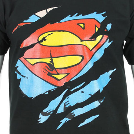 DC Comics - Tee Shirt Superman Tear Up Noir