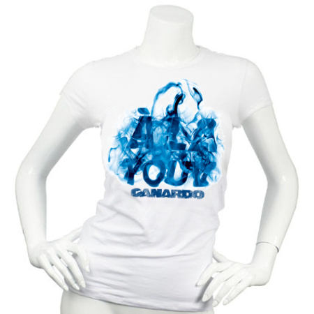 Canardo - Tee Shirt Moulant Femme Canardo A La Youv Blanc Logo Bleu