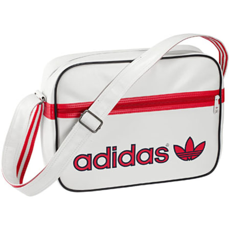 adidas Sacoche Adidas Airline Blanc Logo Rouge -
