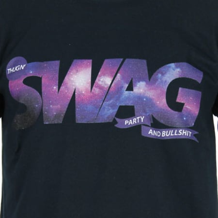 Thug N Swag - Tee Shirt Thug N Swag Space Bleu Marine