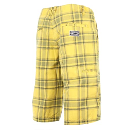 Wati B - Short Wati B Logo Carreaux Jaune