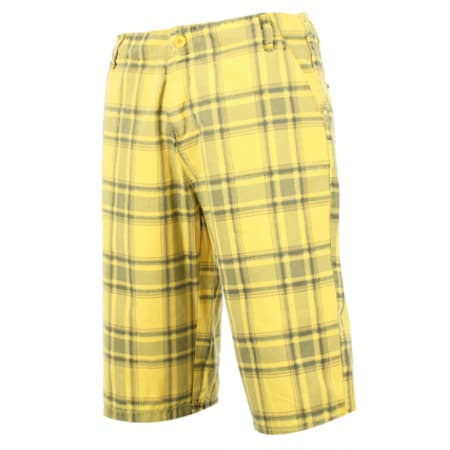 Wati B - Short Wati B Logo Carreaux Jaune