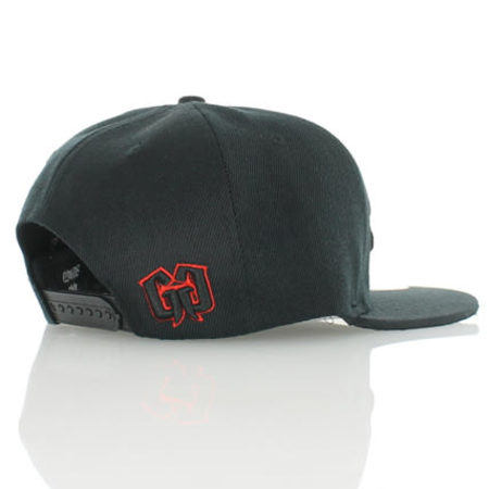 Swagg - Casquette Snapback Swagg Classic Logo Noir Brodé Noir Rouge