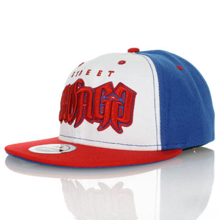 Swagg - Casquette Snapback Swagg Classic Logo Bleu Blanc Brodé Rouge
