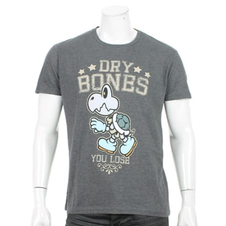 Nintendo - Tee Shirt Nintendo Dry Bones Gris Anthracite