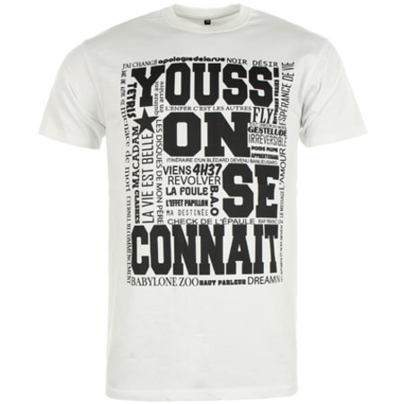 Youssoupha - Tee Shirt Youssoupha On Se Connait Blanc Noir