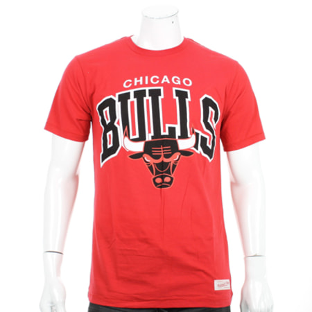 Mitchell and Ness - Tee Shirt Mitchell And Ness Chicago Bulls ArchTail Rouge