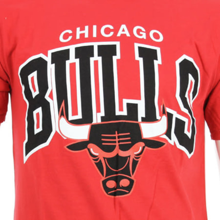 Mitchell and Ness - Tee Shirt Mitchell And Ness Chicago Bulls ArchTail Rouge