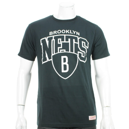 Mitchell and Ness - Tee Shirt Mitchell And Ness Brooklyn Nets ArchTail Noir