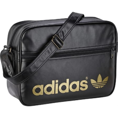adidas - Sacoche Adidas AC Airliner Bag Noir Logo Or