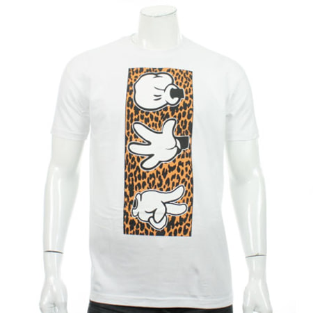 Classic Series - Tee Shirt The Mouse Hands Play Blanc Léopard
