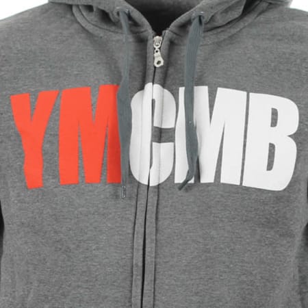 YMCMB - Sweat Zippé YMCMB 600 Gris Anthracite