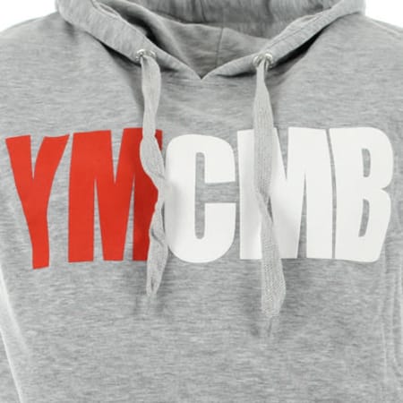YMCMB - Sweat Capuche Sans Manches YMCMB 610 Gris Chiné