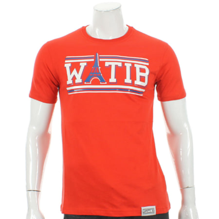 Wati B - Tee Shirt Wati B Paris Rouge