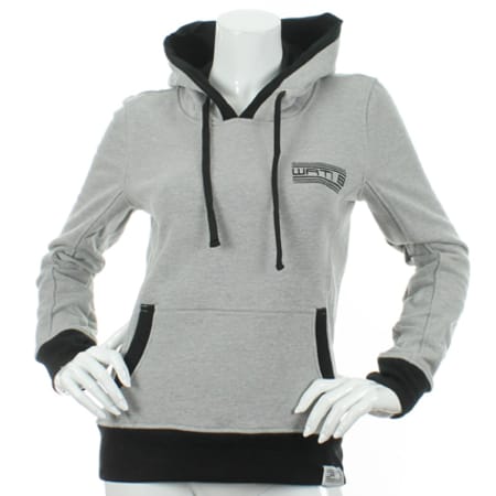 Wati B Sweat Capuche Femme Wati B Survet Gris Noir Ryses