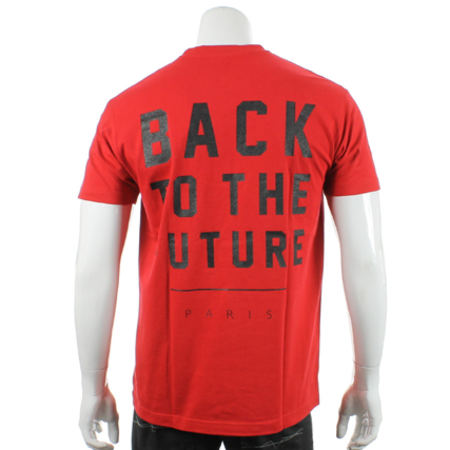BTTF - Tee Shirt Kaaris BTTF Back To The Future Rouge Noir