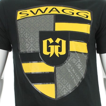 Swagg - Tee Shirt Swagg Blason Noir Jaune