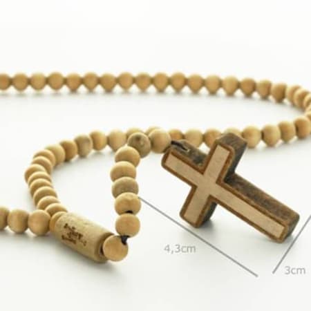Wood Fellas - Collier Wood Fellas 10286 Rosary Cross 2