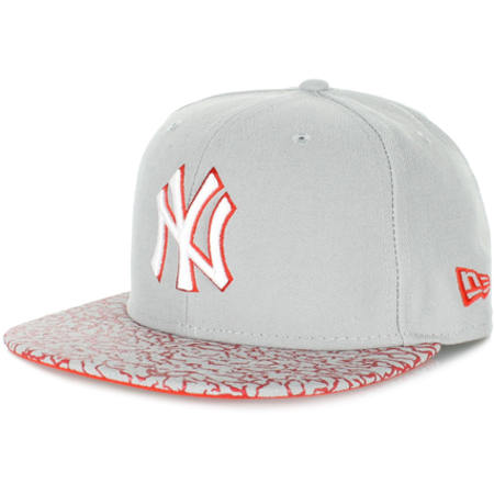New Era - Casquette Fitted New Era NY Yankees Gris Visière Elephant