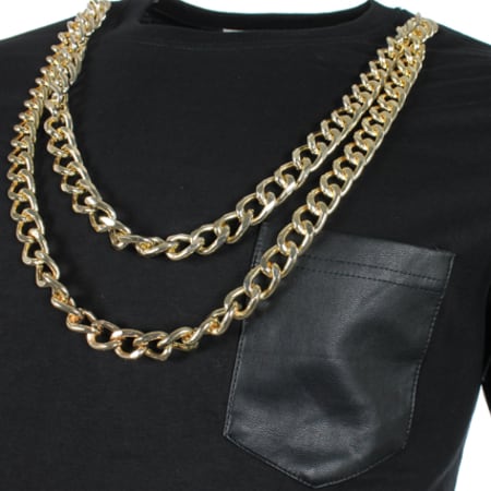 The New Designers ! - Tee Shirt Oversize The New Designers Gold Chains Noir