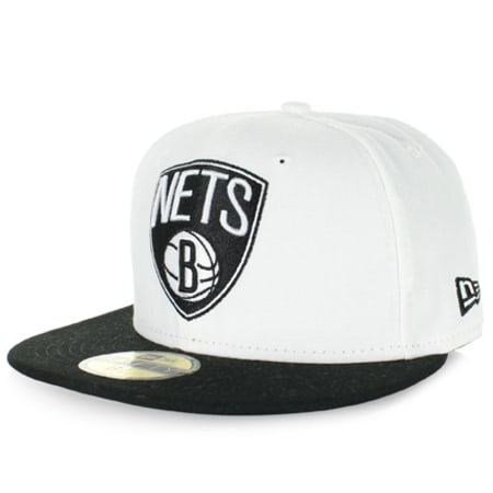 New Era - Casquette Fitted New Era White Top 2 Brooklyn Nets White