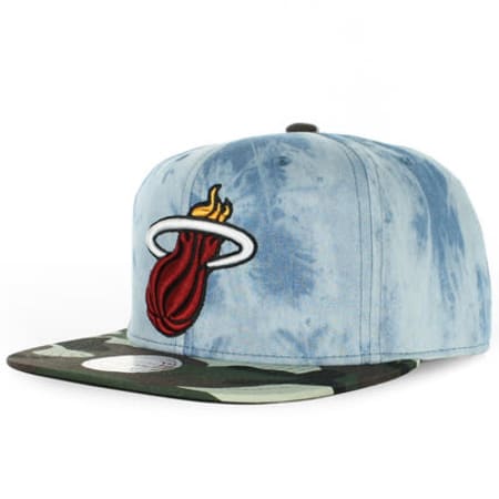 Mitchell and Ness - Casquette Snapback Mitchell And Ness Tie Dye Camo Miami Heat