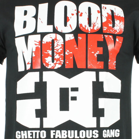 Ghetto Fabulous Gang - Tee Shirt Ghetto Fabulous Gang Blood Money Noir