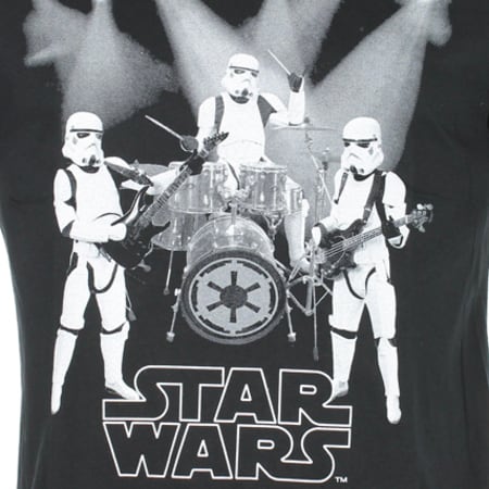 Star Wars - Tee Shirt Star Wars Troopers Rock Band 1345 Noir