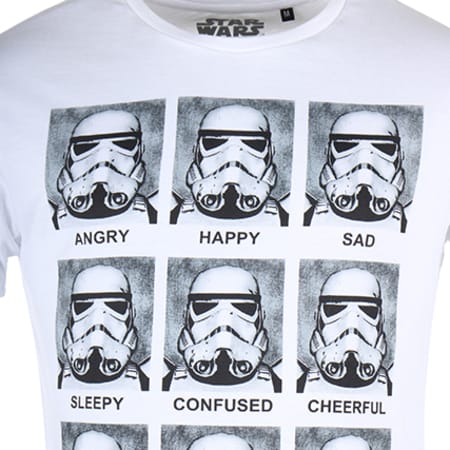 Star Wars - Tee Shirt Star Wars Trooper Face 1353 Blanc